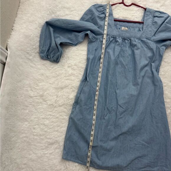 J. Crew Square Neck Chambray Smock MIDI Dress Size S - Picture 10 of 12
